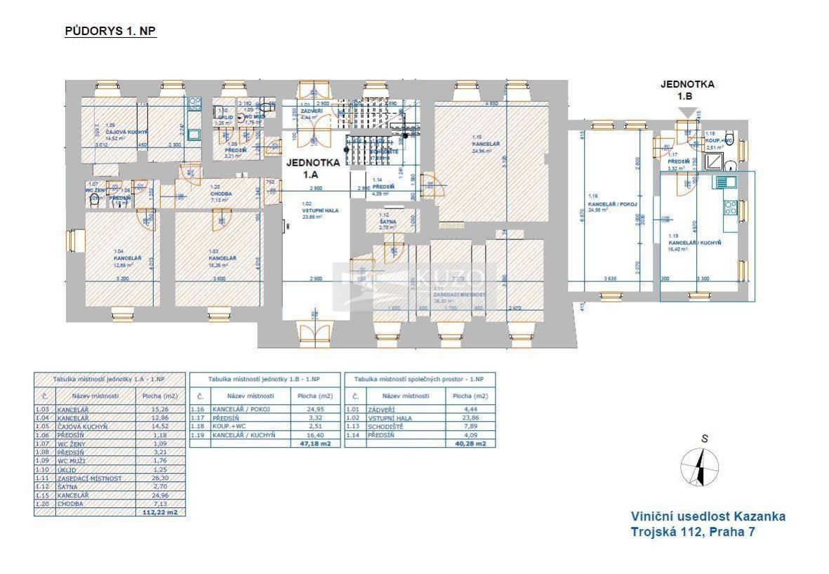 Pronájem administrativních a rezidenčních prostor 112 m2, obrázek č. 3