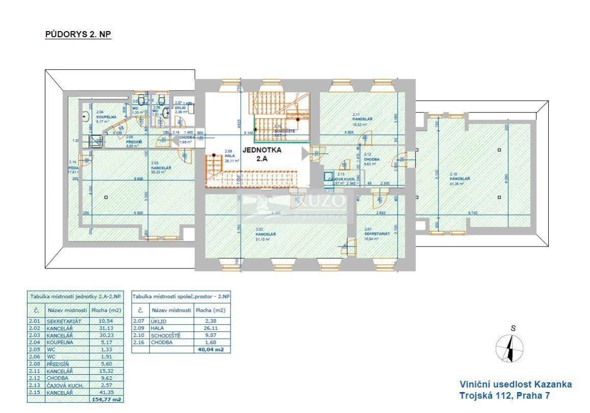 Pronájem administrativních a rezidenčních prostor 155 m2, Praha - Troja, obrázek č. 3