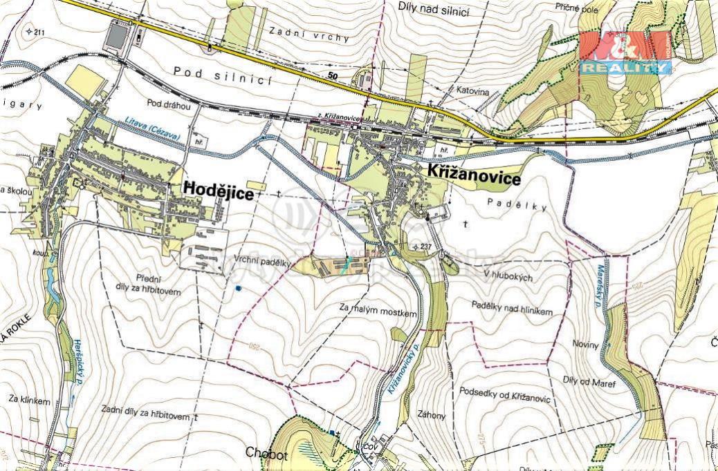 Prodej komerčního pozemku, 1120 m, Křižanovice u Bučovic, obrázek č. 2