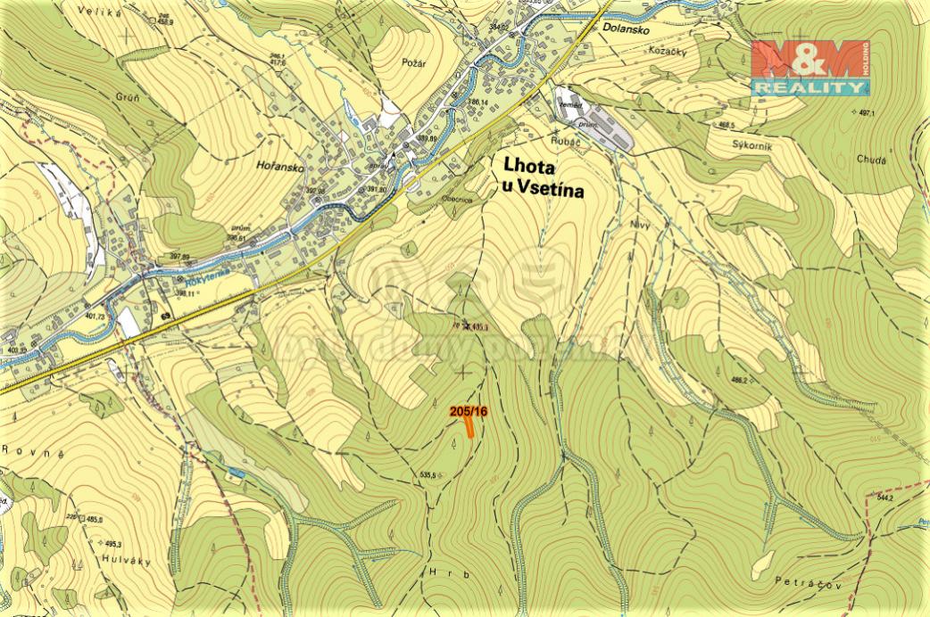 Prodej lesa, 1205 m, Lhota u Vsetína, obrázek č. 2