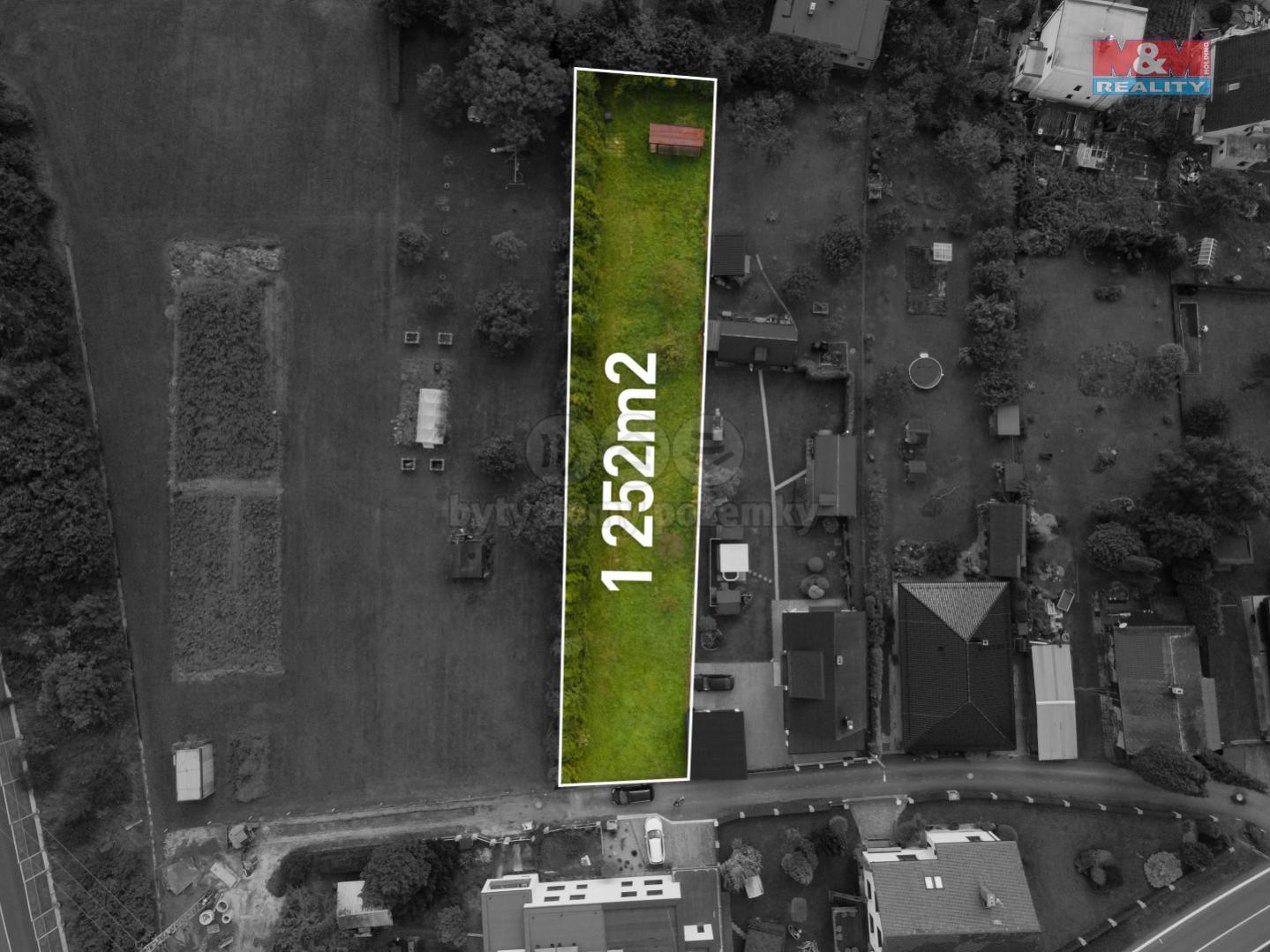 Prodej pozemku k bydlení, 1252 m, Dobrá, obrázek č. 2