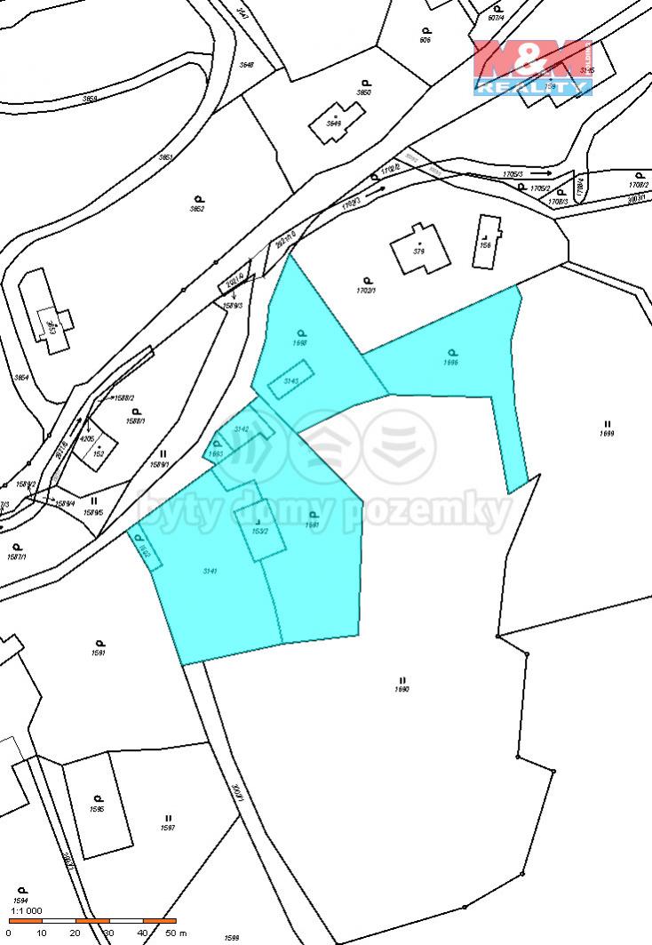 Prodej pozemku k bydlení, 5869 m2, Vlčice, obrázek č. 3