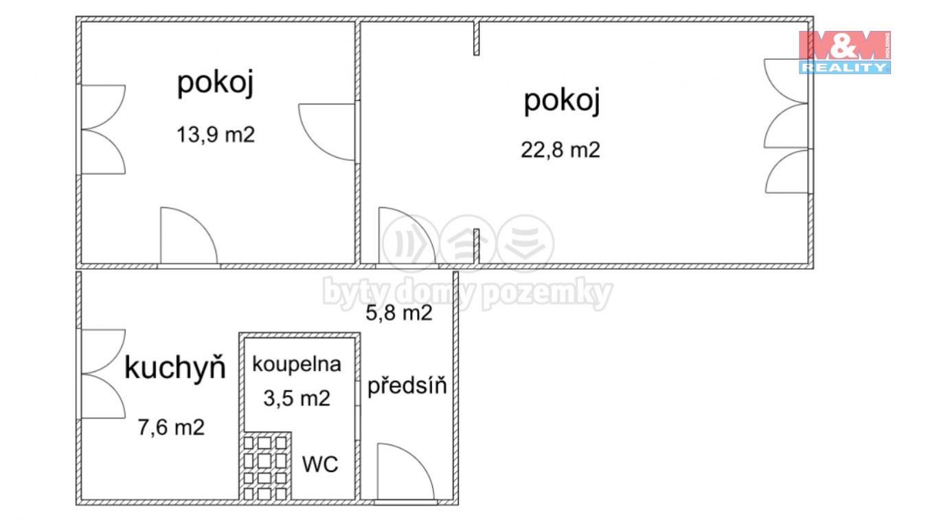 Pronájem bytu 2+1, 54 m, Praha 9 - Hloubětín ul. Zelenečská, obrázek č. 2