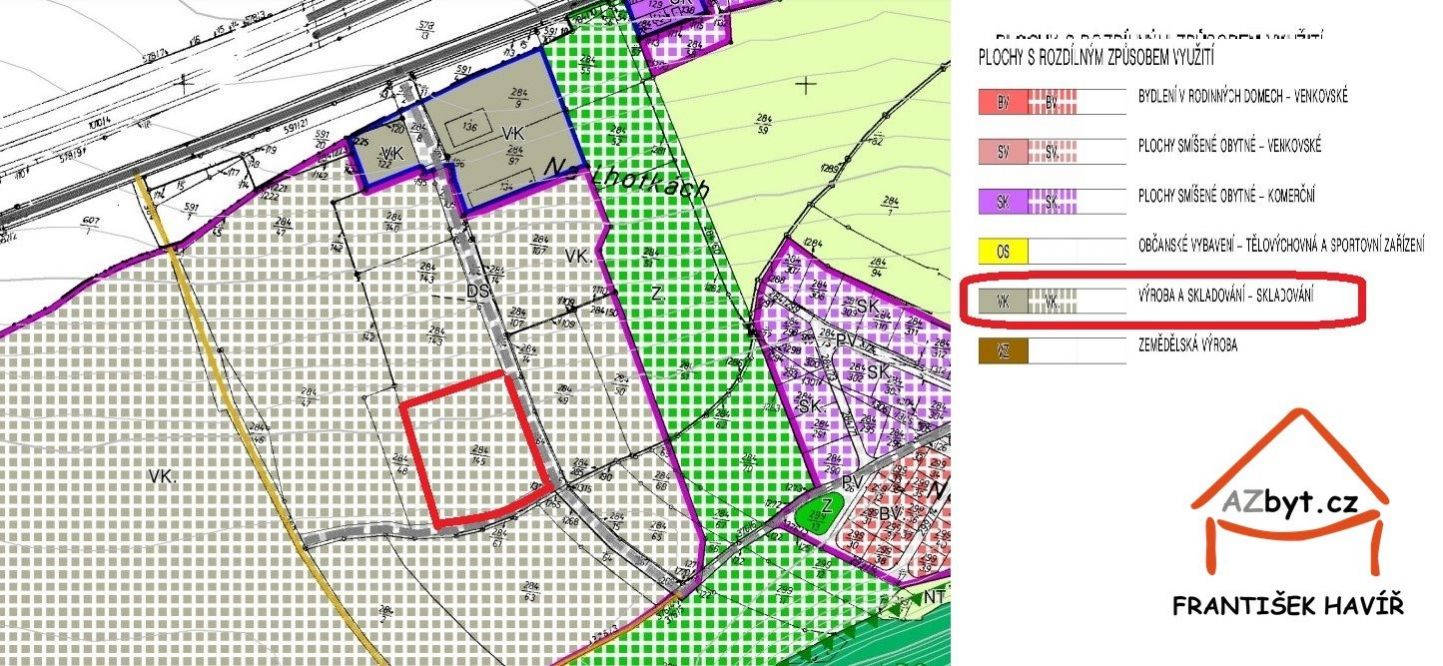 Prodej stavebního pozemku 9 892 m2 na stavbu haly a související pozemek na skladování a parkování, d, obrázek č. 1