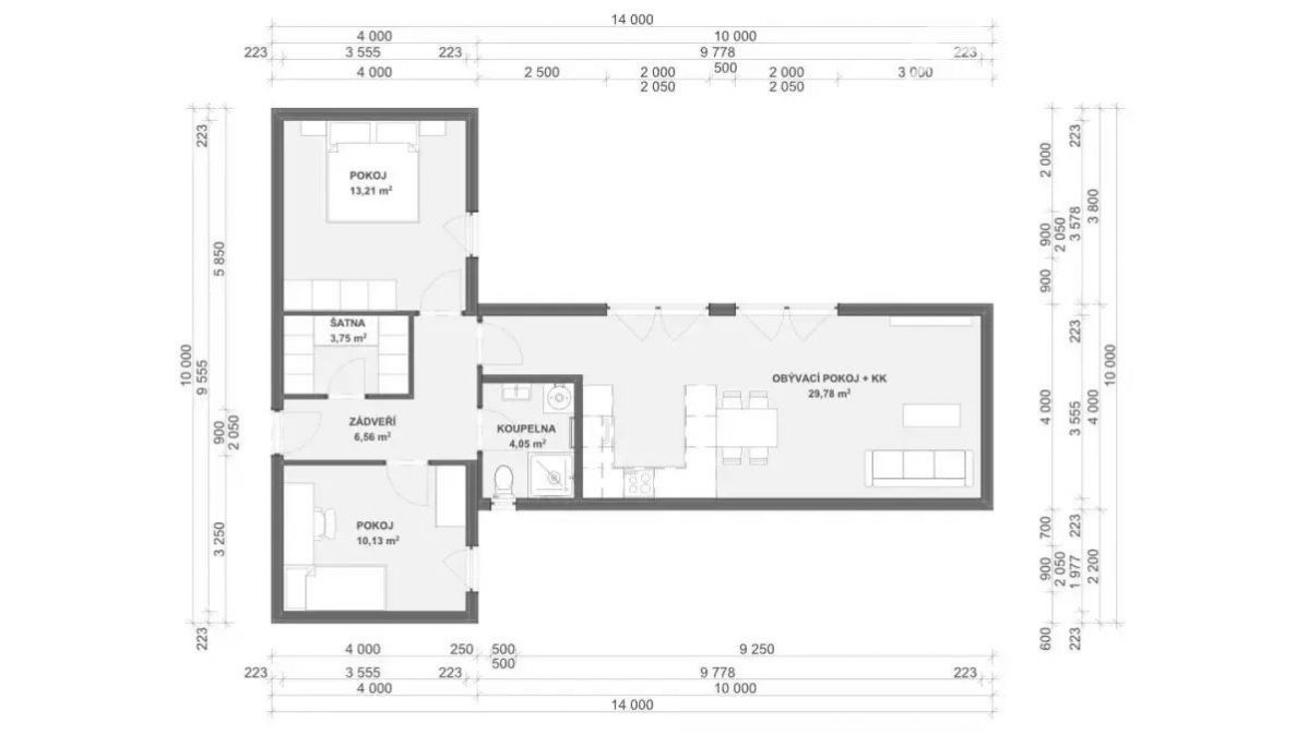 Prodej - modulární domy 5 různých možností dle dispozic, obrázek č. 2