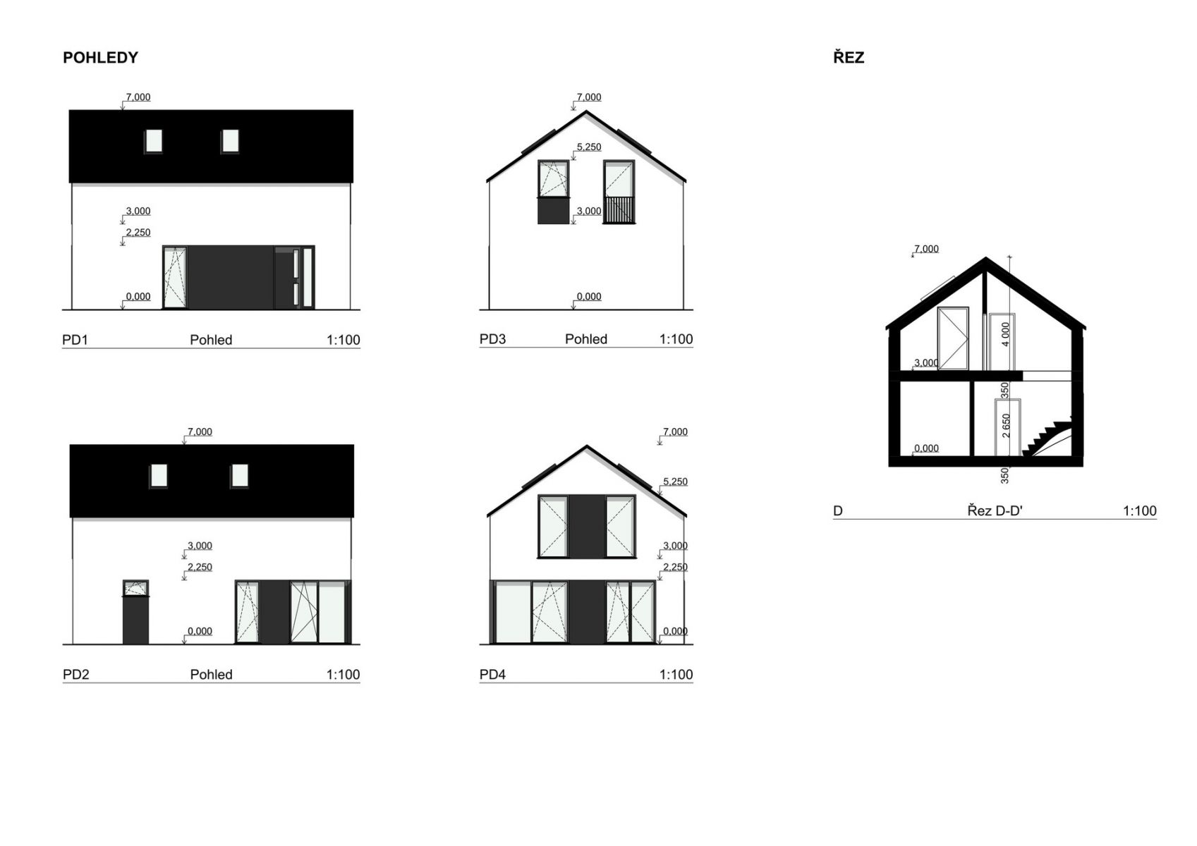 Prodej novostavby rodinného domu, 4+kk, 105 m2, pozemek 800 m2 - Hostín u Vojkovic, obrázek č. 2