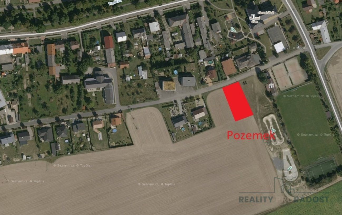 Prodej stavebního pozemku 1090 m2, Paseka u Šternberka, obrázek č. 1