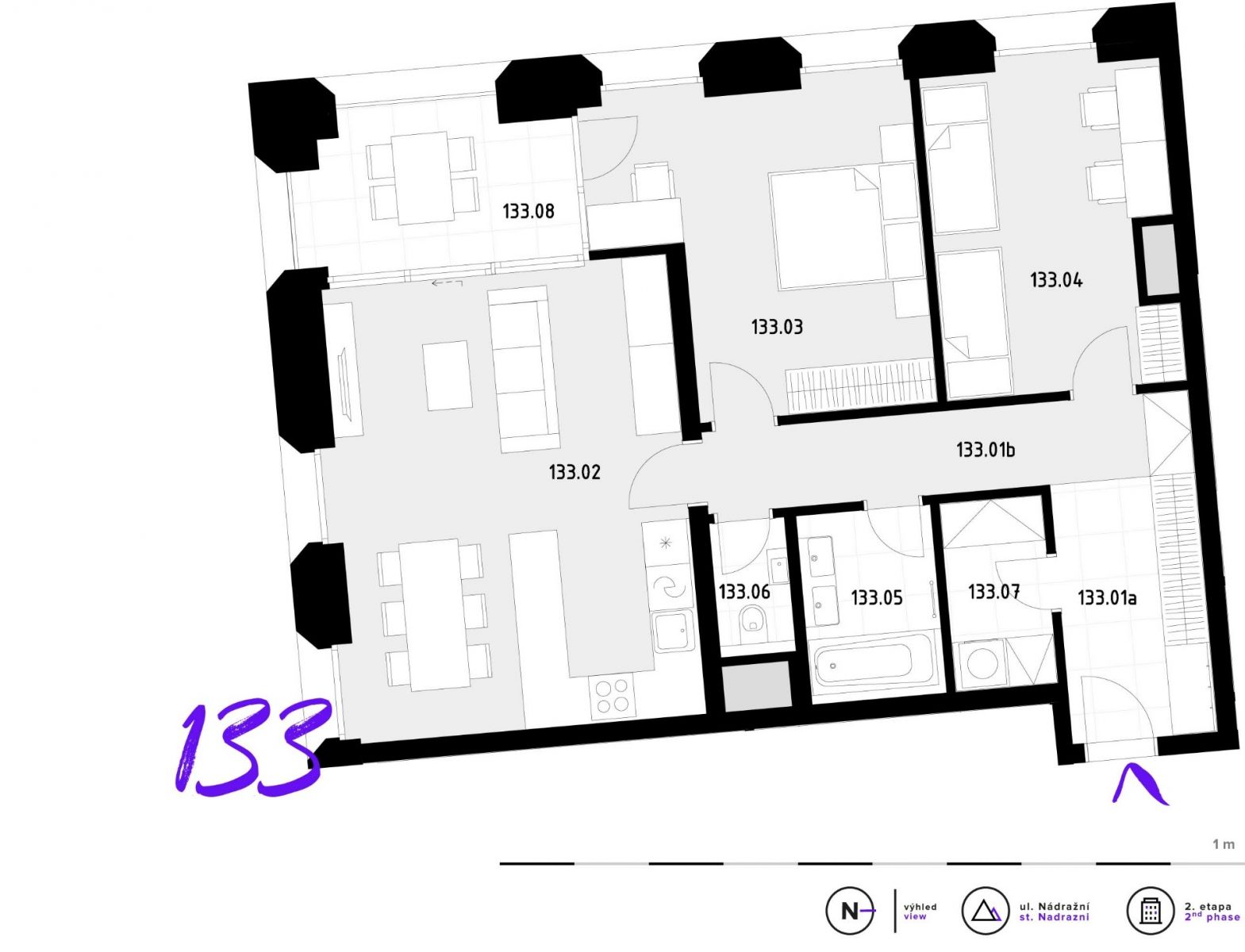 Prodej bytu 3+kk, 90,30 m2 - Praha 5, Nádražní, obrázek č. 2