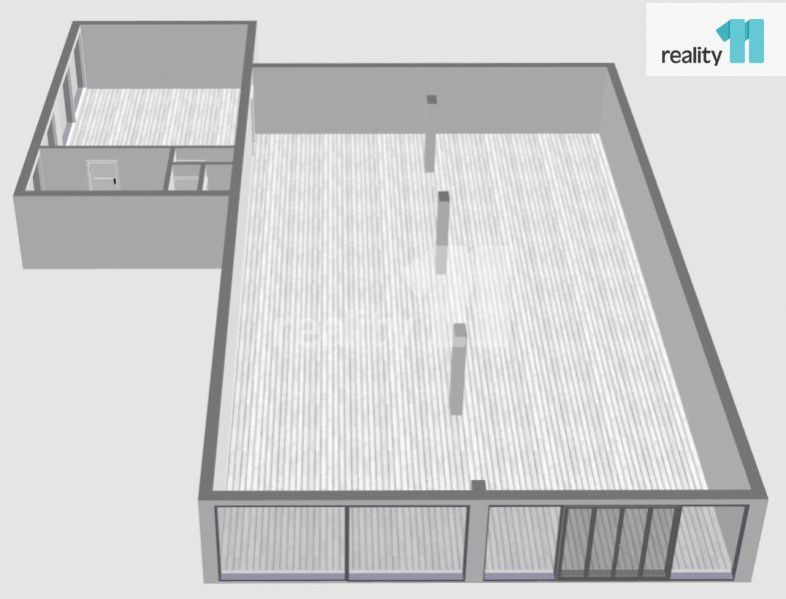 Pronájem obchodního prostoru 295 m2 se zásobovací rampou, obchodní zona Jesenice u Prahy, obrázek č. 1