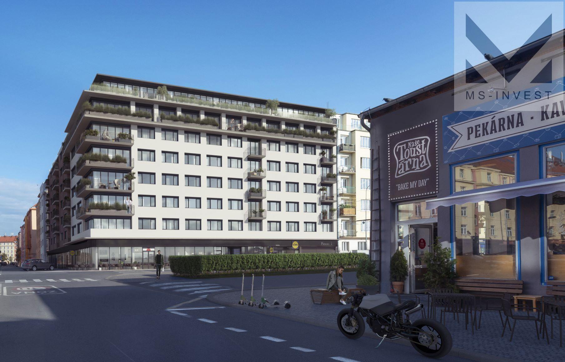Prodej, novostavba 3+kk, 110 m2 + balkon 4 m2, Praha 7 Holešovice (č. 2.02), obrázek č. 2