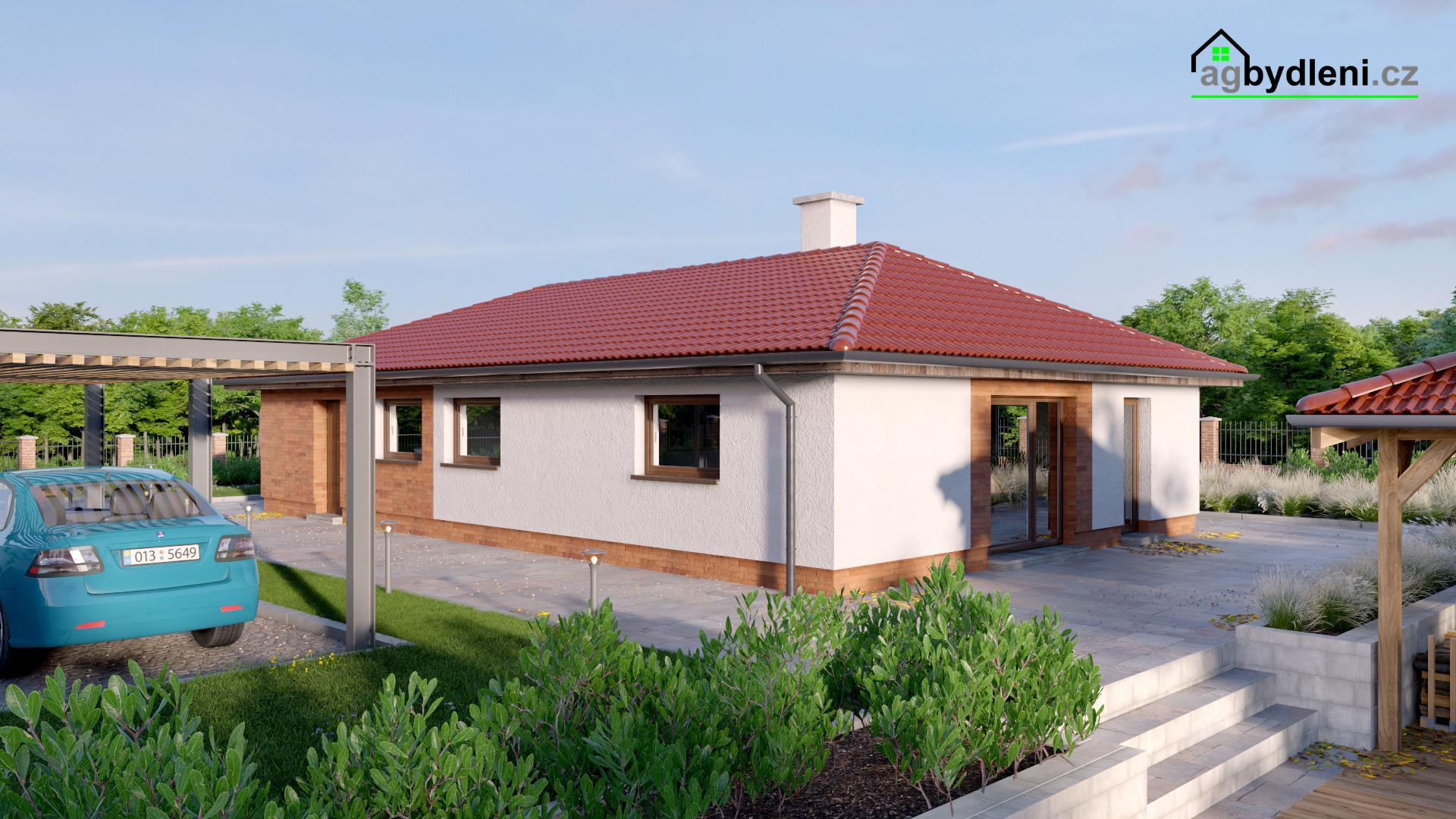 Prodej novostavby rodinného domu typu bungalov na zajištěném pozemku 1249 m2, obrázek č. 2