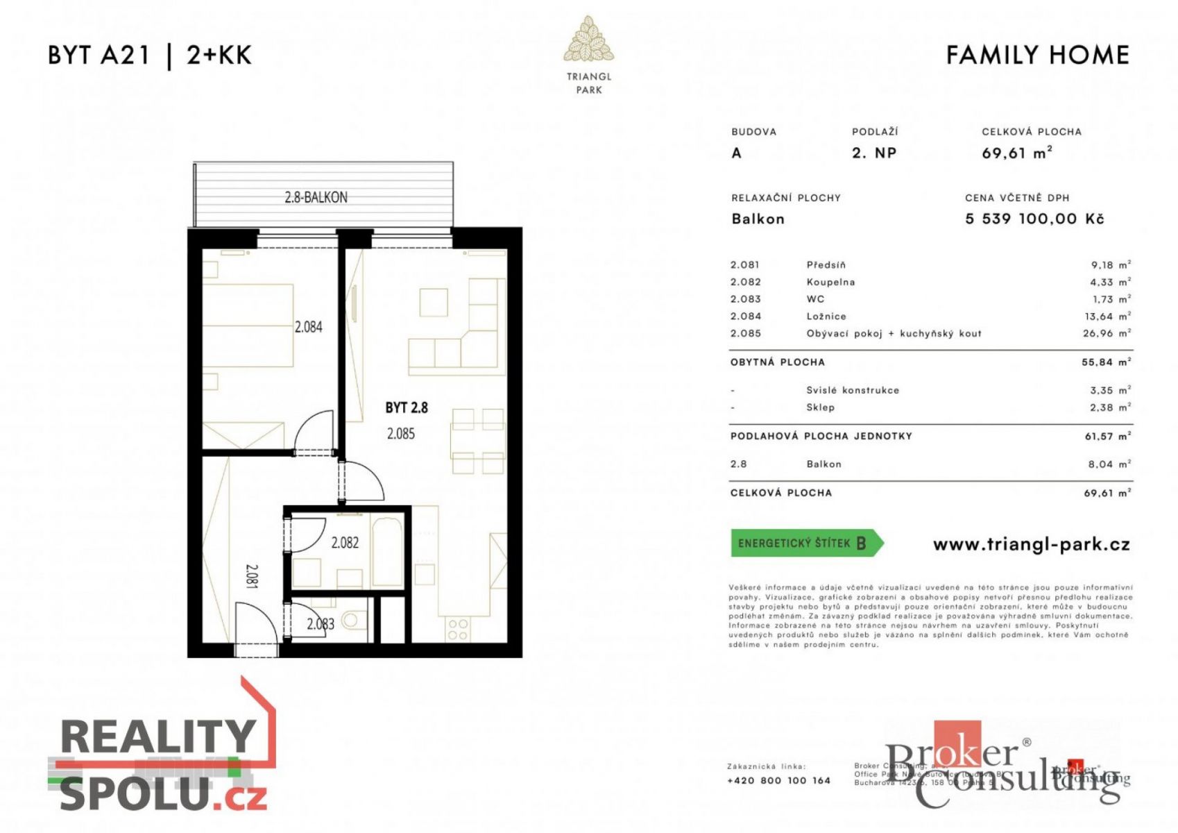 Prodej, byty/2+kk, 69.61 m2, Jižní Předměstí , Plzeň, Plzeň-město [ID 38726], obrázek č. 3