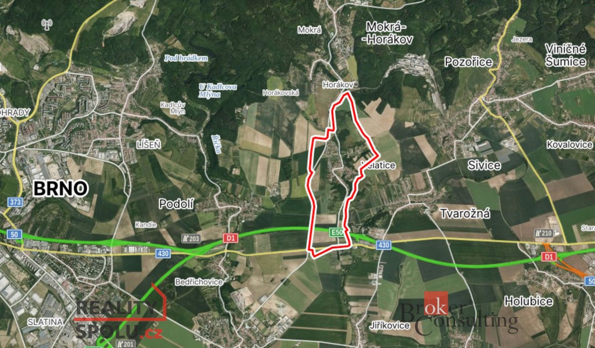 Prodej stavebního pozemku vč. stavebního povolení a projektu, Brno  venkov, obec Velatice, obrázek č. 3