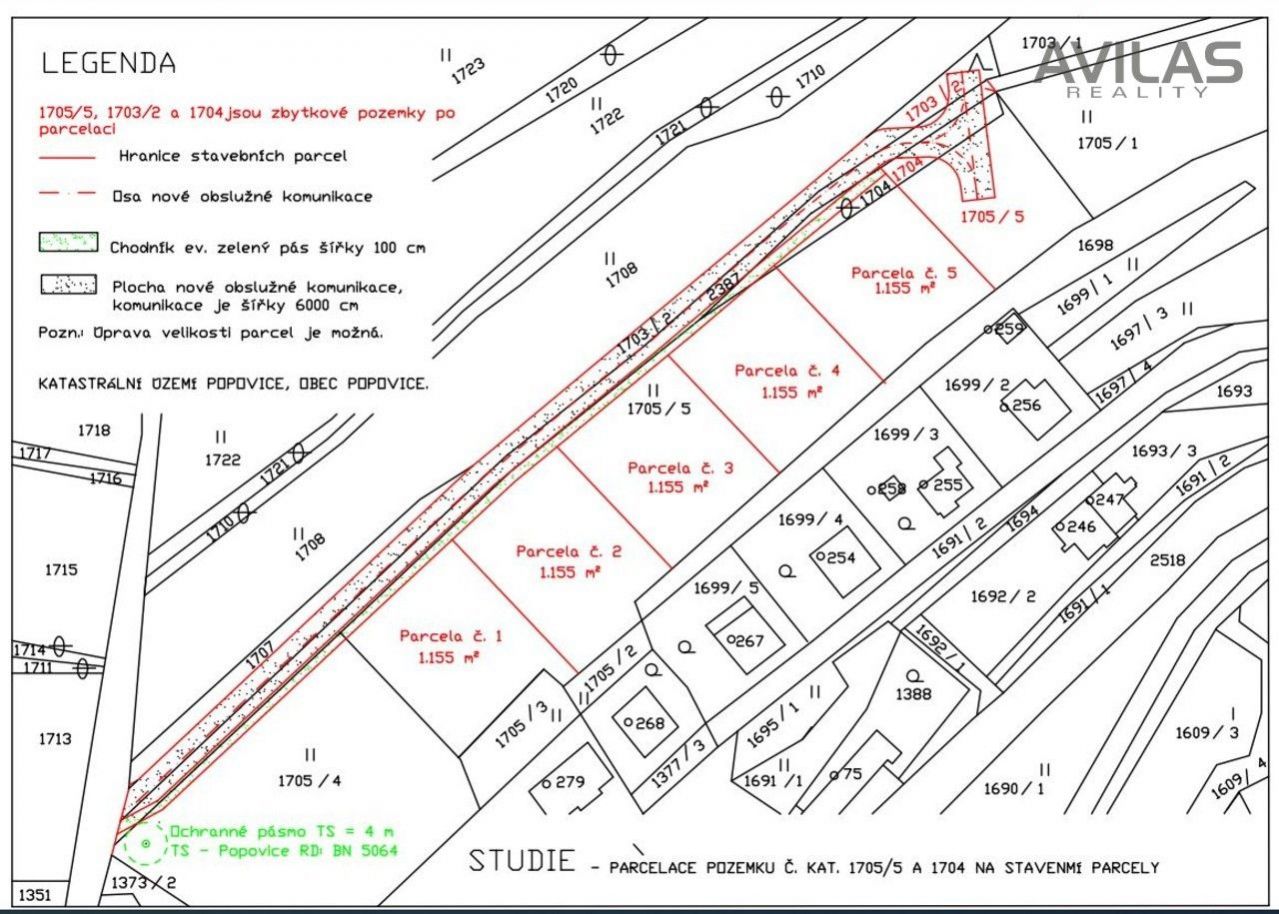 Prodej stavebního pozemku - Popovice u Benešova, obrázek č. 2