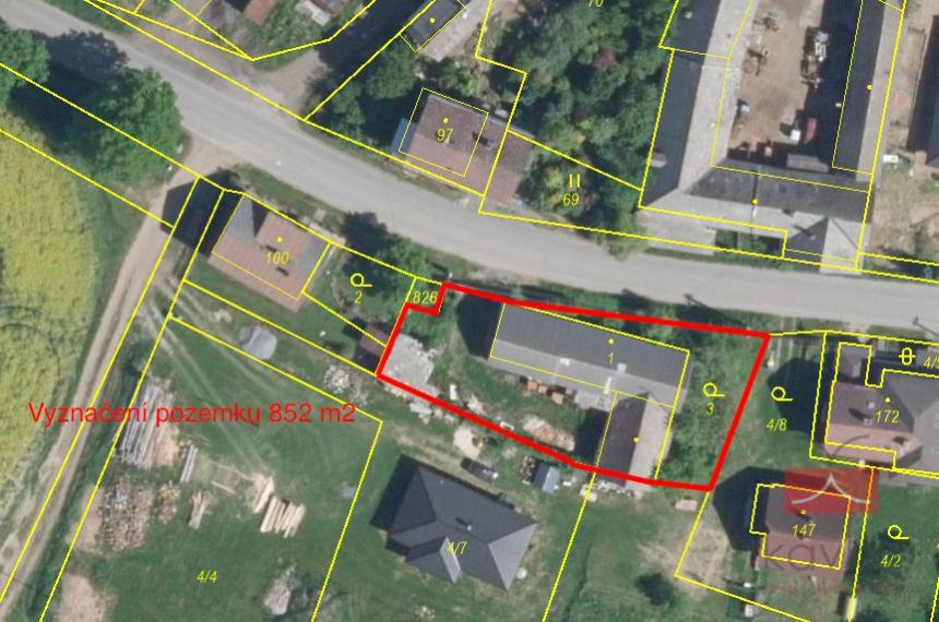 Prodej rodinného domu v rekonstrukci, 4+kk, 370 m2, na pozemku 852 m2, Humpolec - Hněvkovice, obrázek č. 2