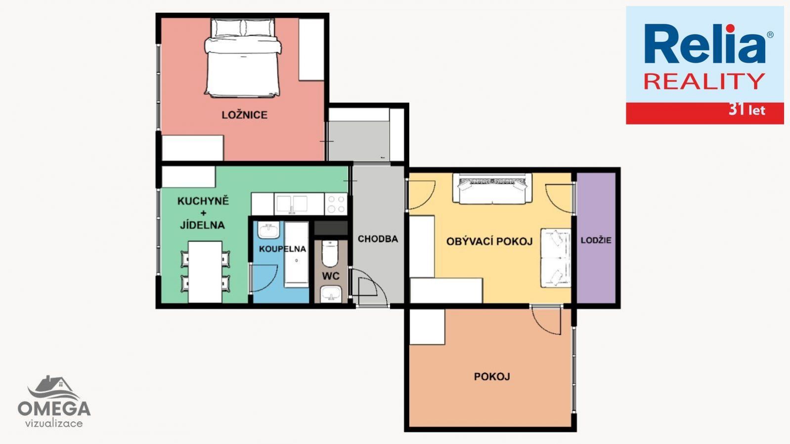 Pronájem bytu 3+1, 67 m2 - Liberec, Kristiánov, Aloisina výšina, obrázek č. 2
