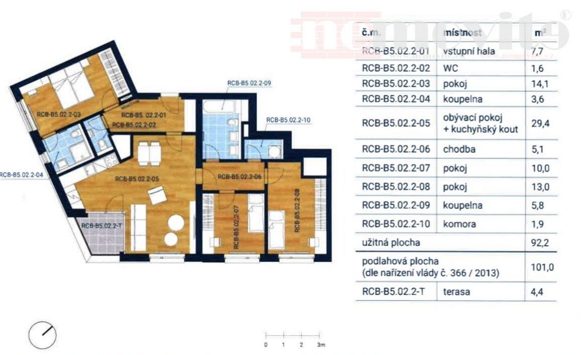 Exkluzivně nabízíme na pronájem zcela nový prostorný byt 4+kk, 105m2 - Praha - Karlín, obrázek č. 2