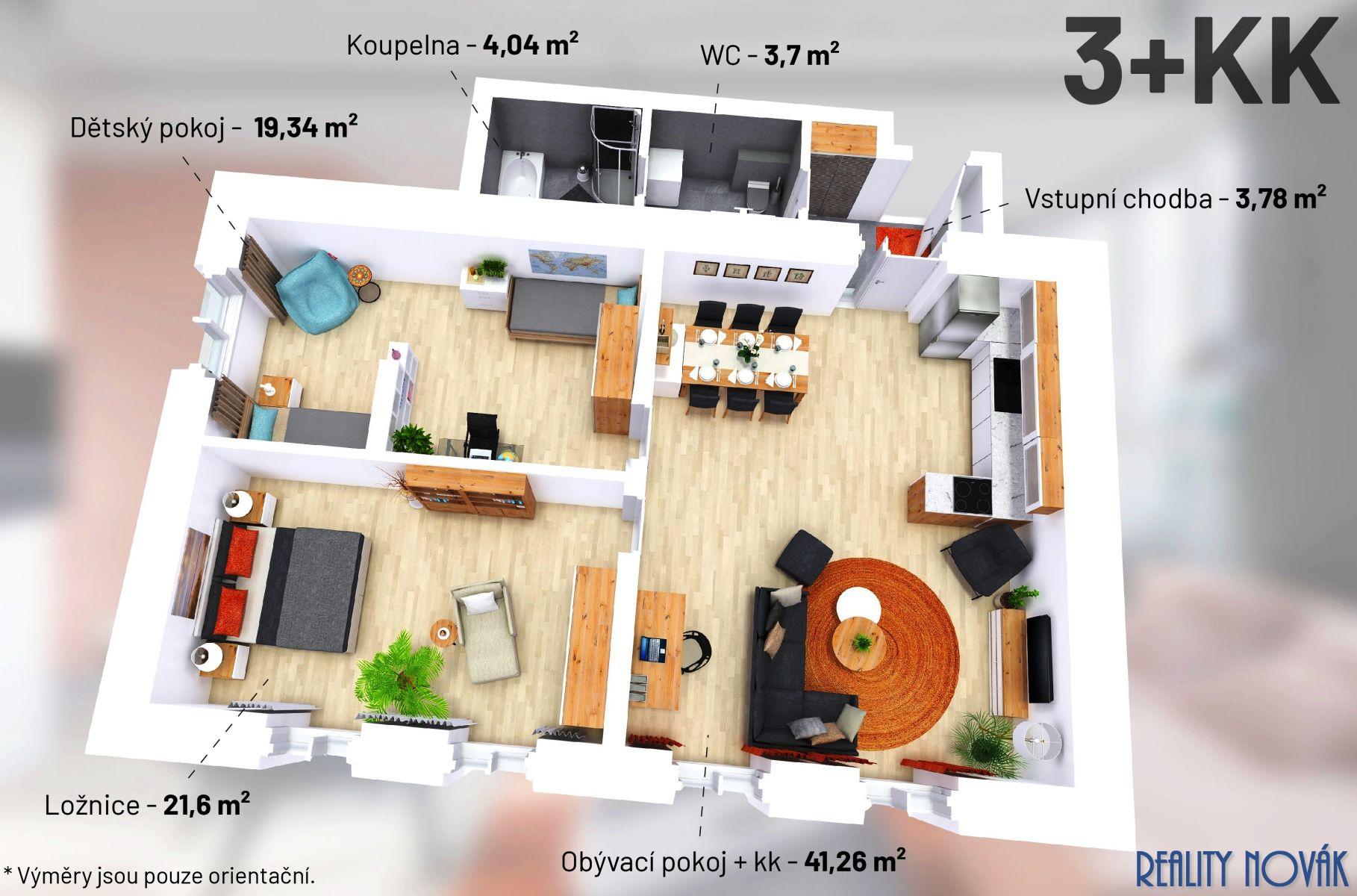 Nový byt 3+kk, 96 m2 v projektu, obrázek č. 2