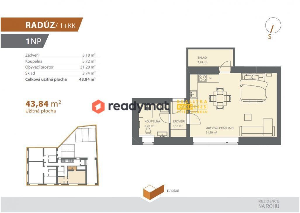 Prodej novostavby bytu Radůz 1+kk, 47 m2, Hodonín, obrázek č. 3