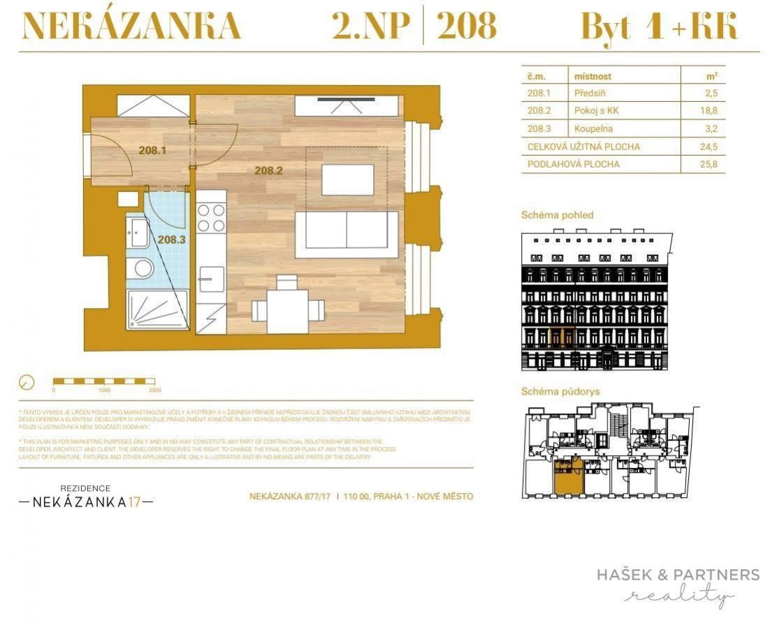 Prodej bytu 1+kk, 26m2, Praha 1 - Nové město, obrázek č.2