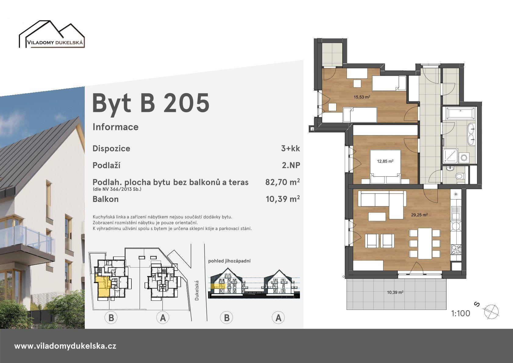 Prodej bytu 3+kk s velkým balkonem v developerském projektu v Liberci Rochlici, obrázek č. 2