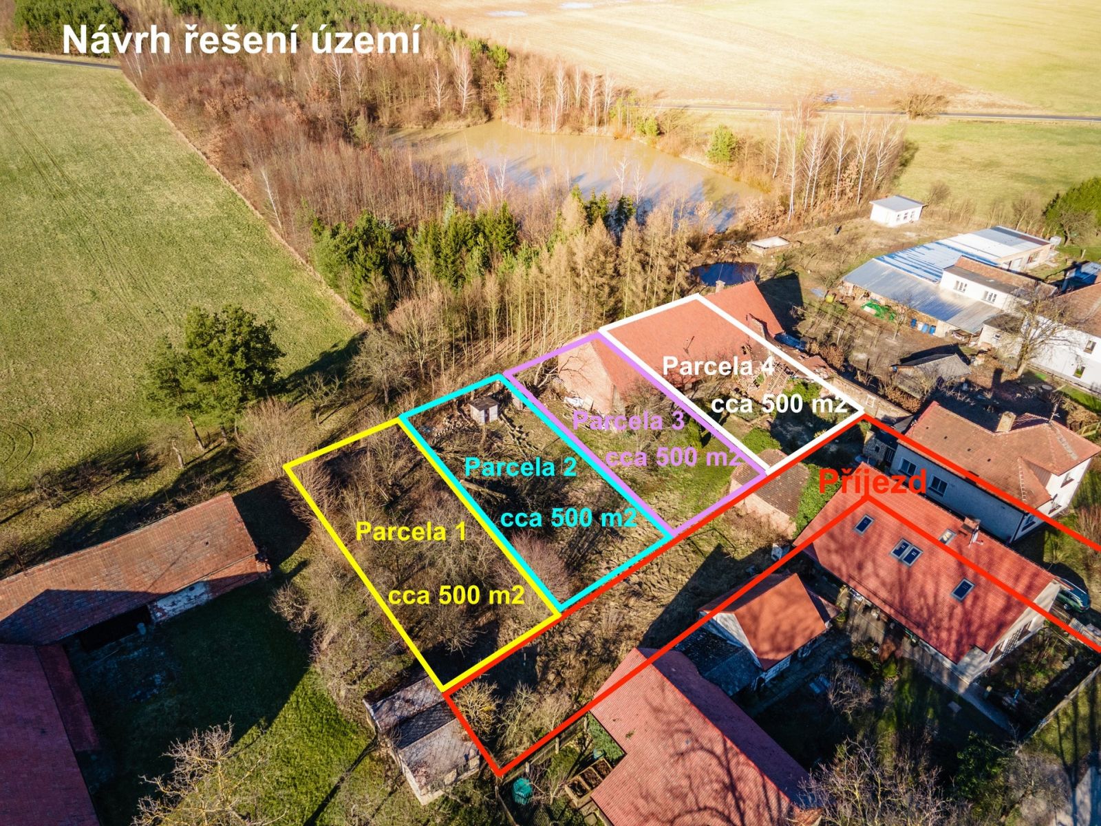Krásná, rovinatá stavební parcela 2.206 m2 v obci Librantice, obrázek č. 1