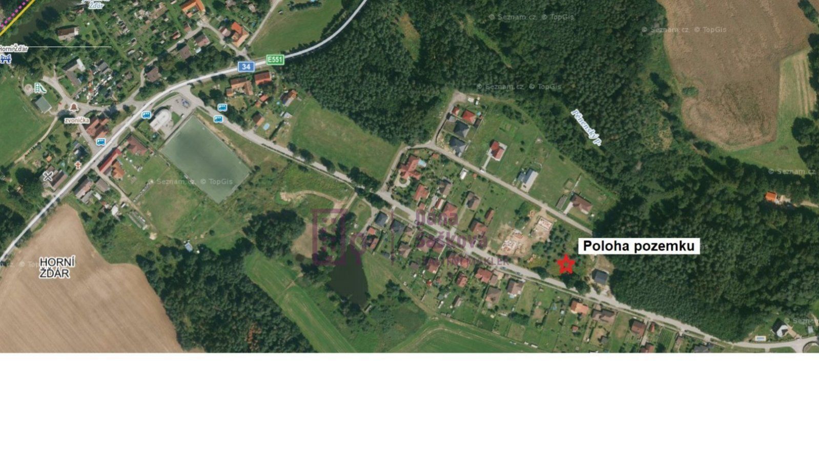 Prodej, stavební pozemek, 1239 m2, Jindřichův Hradec, Horní Žďár, obrázek č. 3