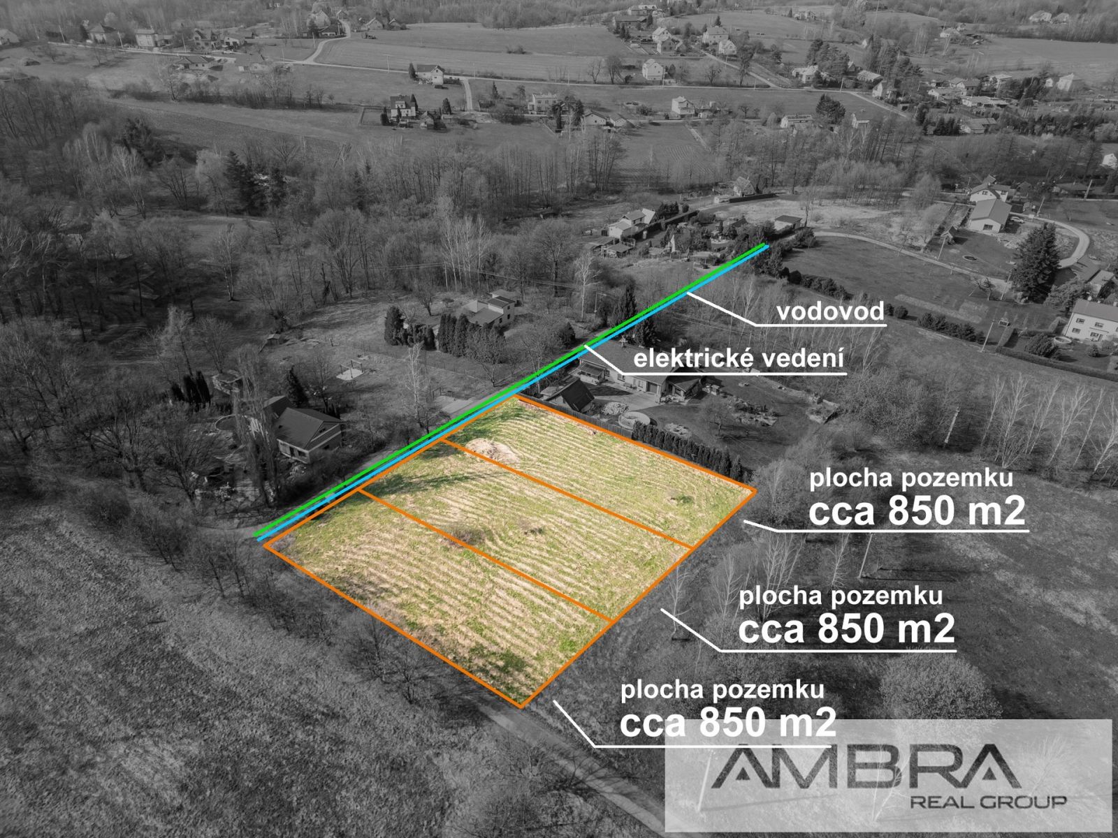 Prodej pozemky - zahrady, 850 m2 - Doubrava, obrázek č. 1