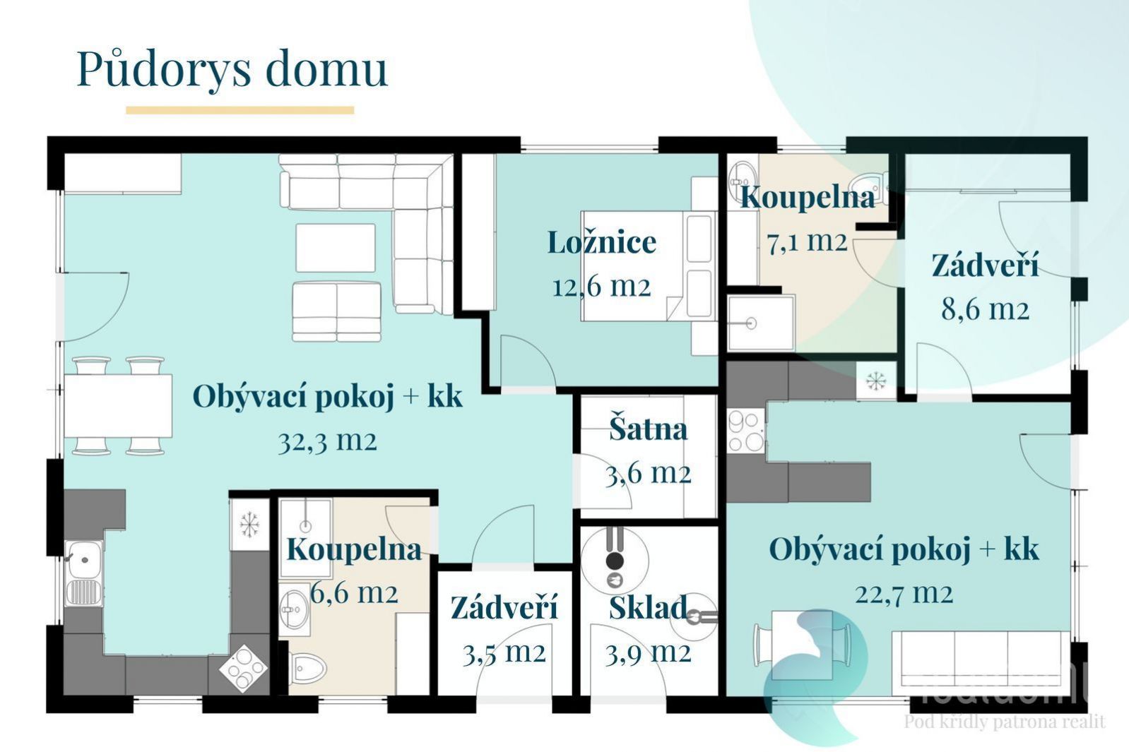 Prodej, rodinný dům, novostavba, 2 bytové jednotky, Horní Stropnice, obrázek č. 2