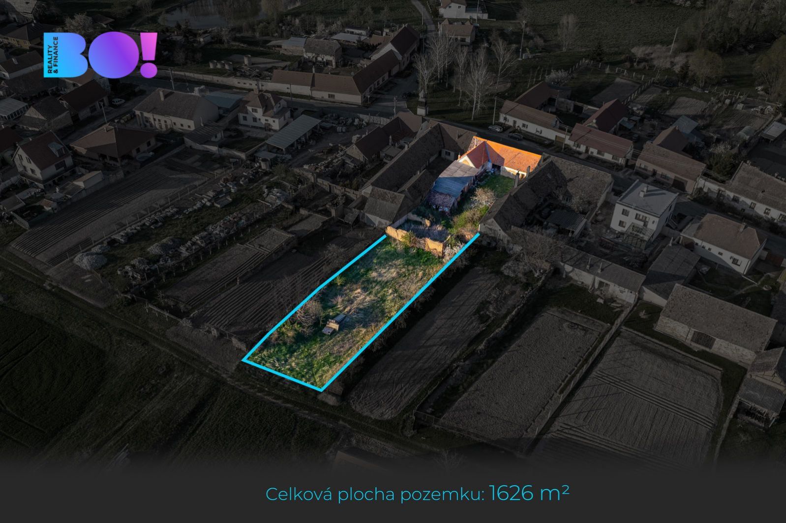 Prodej stavebního pozemku 1626 m2, Hostěradice - Chlupice, obrázek č. 2