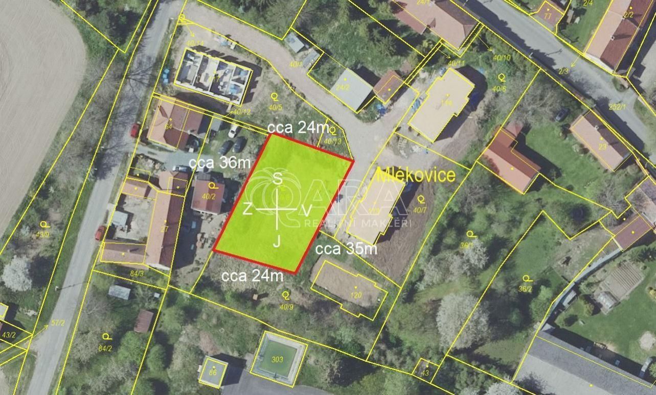 Prodej, pozemku určeného ke stavbě, 821m2 Toušice - Mlékovice, obrázek č. 3
