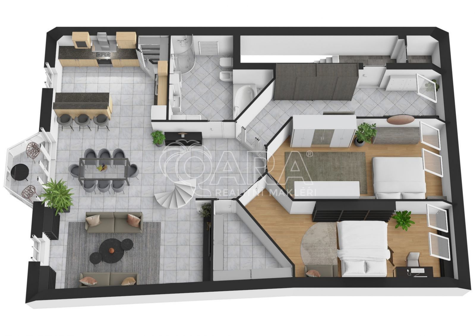 Exkluzivní pronájem loftového bytu 5+kk (181 m2) s terasou v historickém centru Berouna, obrázek č. 3