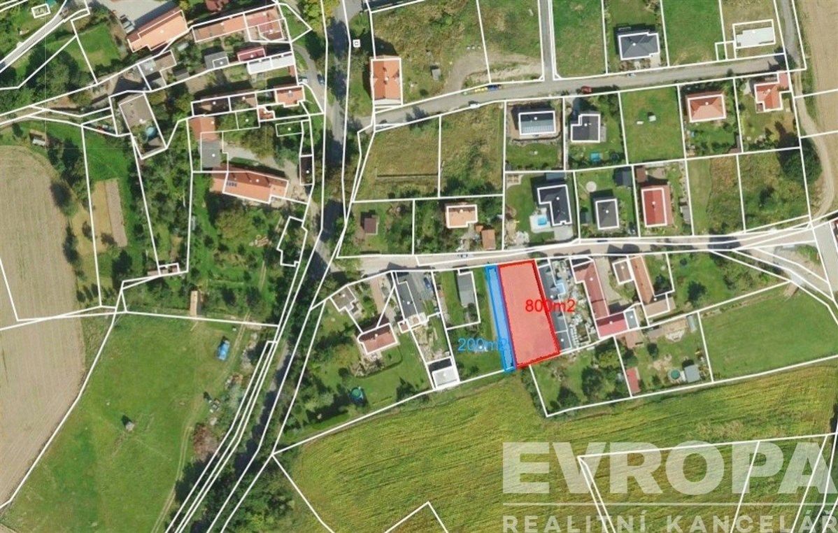 Prodej pozemku 800m2 pro výstavbu RD v obci Přehvozdí, obrázek č. 2