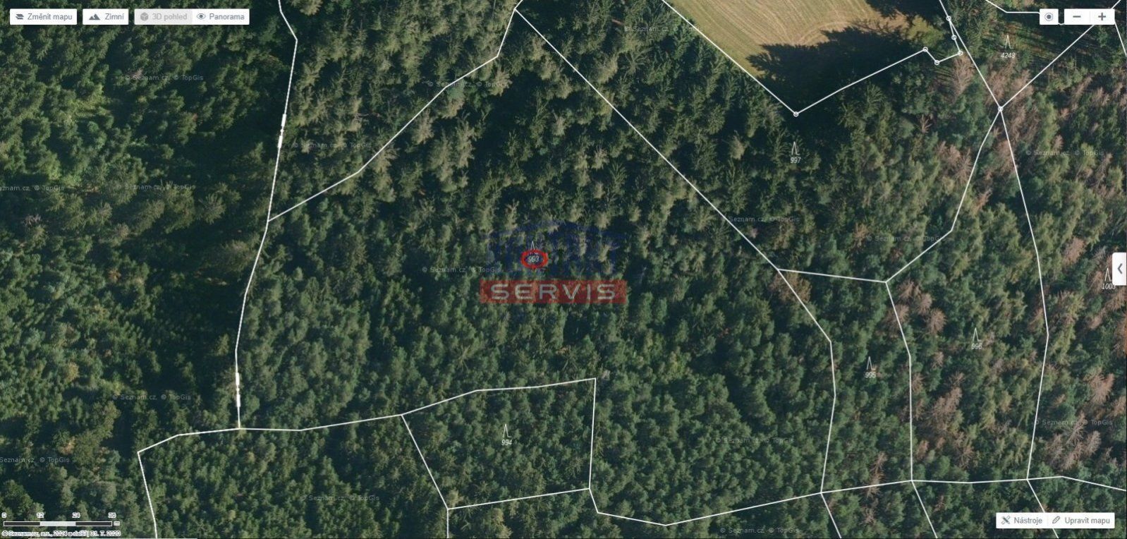 Lesní pozemek na Strakonicku, obrázek č. 3