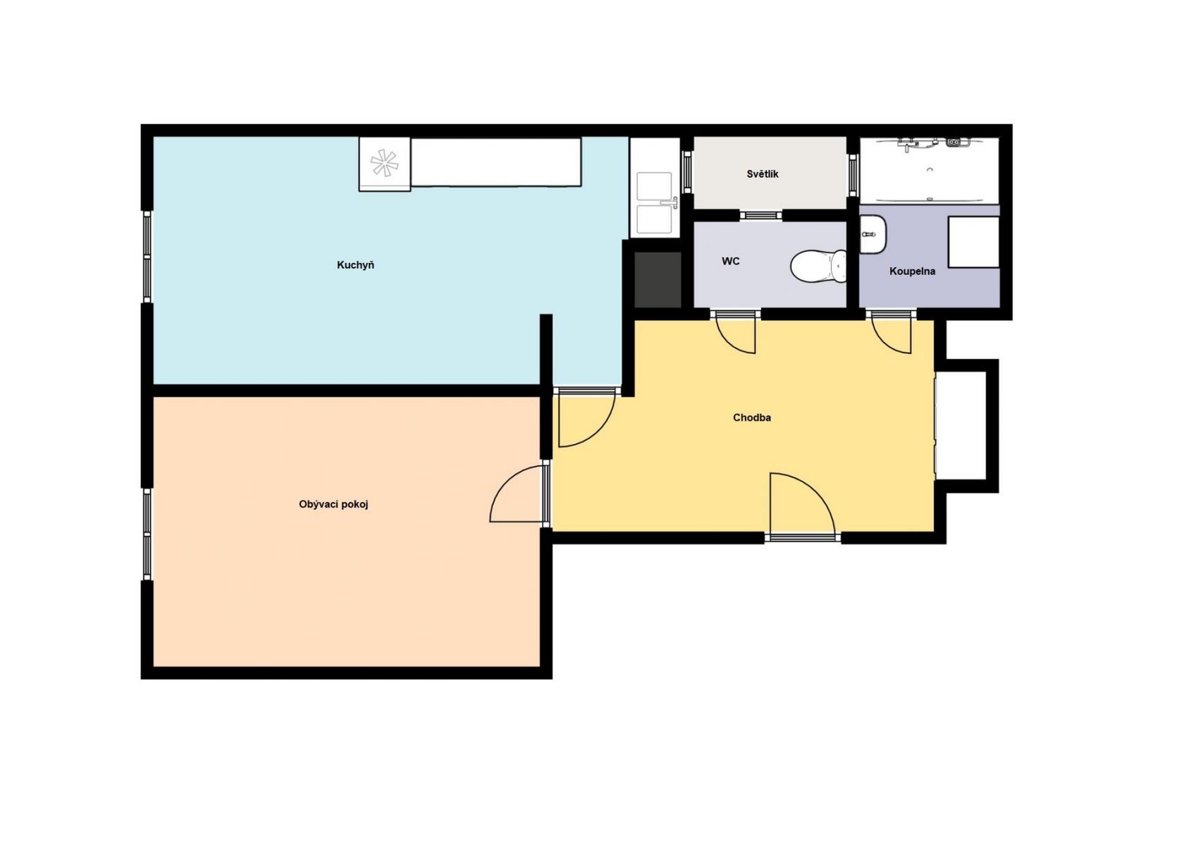Pronájem hezkého bytu 1+1, 49 m2, Praha 3 - Vinohrady, Lucemburská, obrázek č. 2