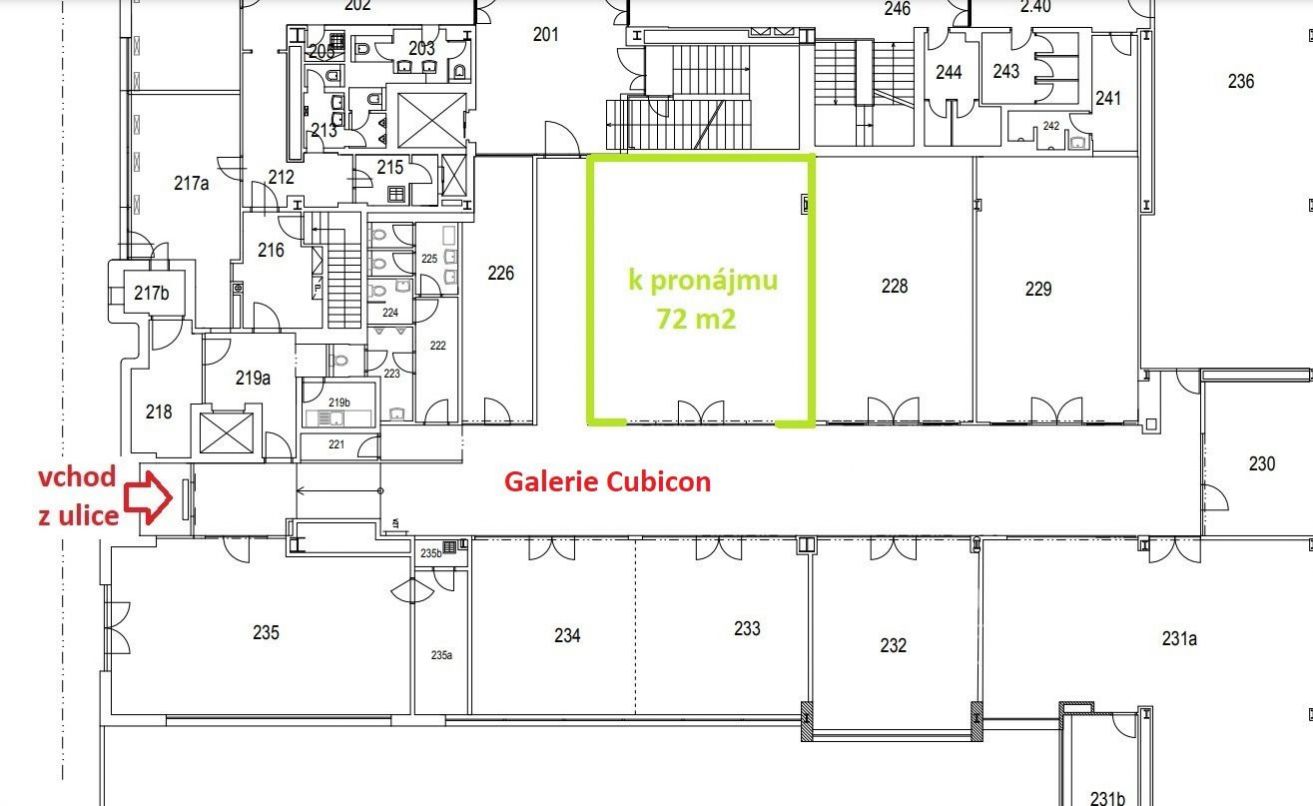 Obchodní prostor 72 m2 v nově otevřené Galerii Cubicon, obrázek č. 3