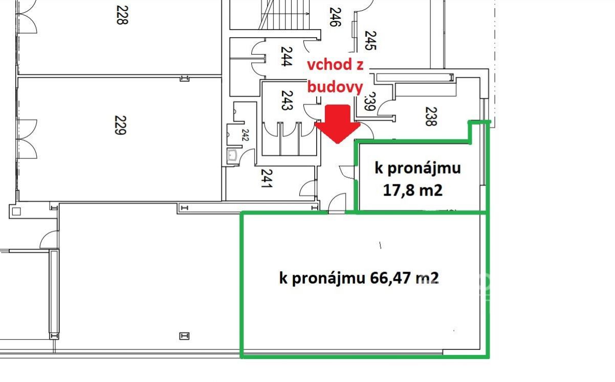 Pronájem kanceláří 84,27 m2 ulice Sokolovská, obrázek č. 3