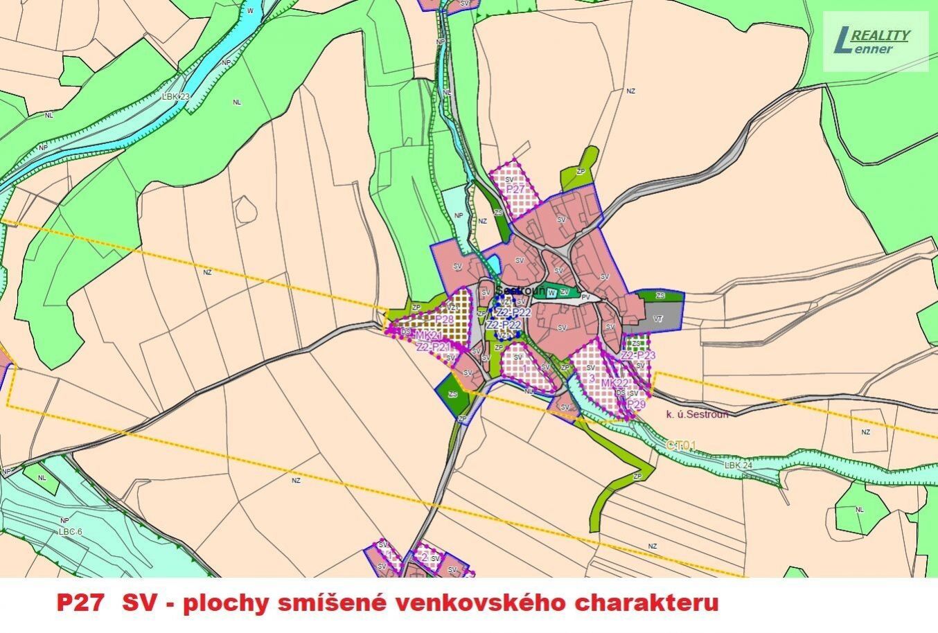 Stavební pozemek 4.736 m2, obec Sestrouň, Sedlčany, obrázek č. 2