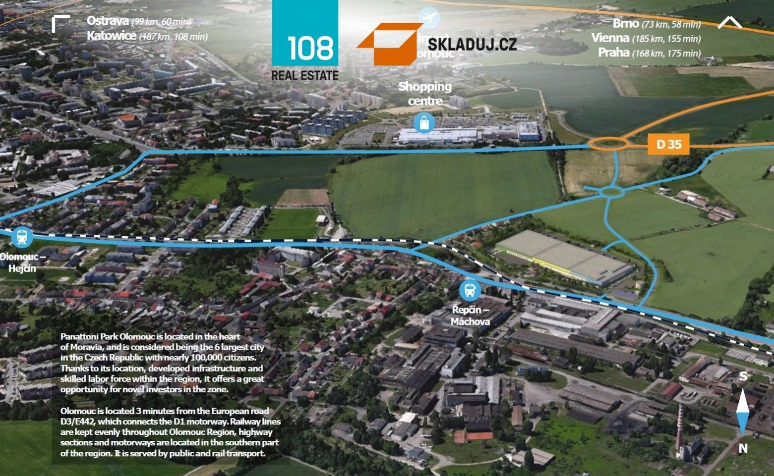 Průmyslový park Olomouc, pronájem skladových prostor, obrázek č. 3
