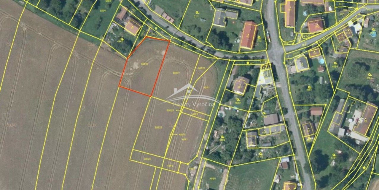 Stavební parcela 1.259 m2 Kyjov, 4km Havlíčkův Brod, obrázek č. 1