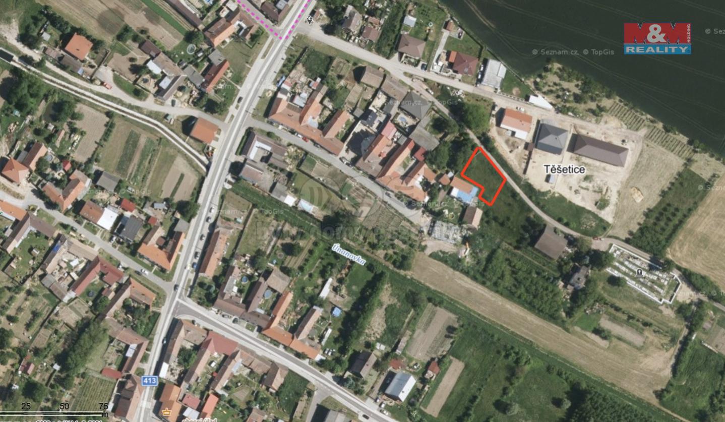 Prodej pozemku k bydlení, 425 m, Těšetice, obrázek č. 1
