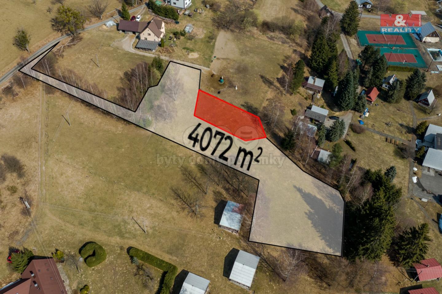 Prodej pozemku k bydlení, 4072 m, Prostřední Bečva, obrázek č. 2