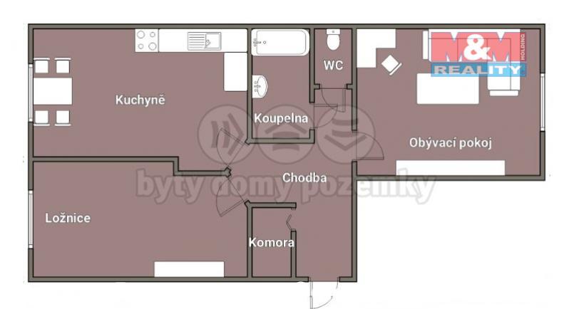 Prodej bytu 2+1, 63 m2, Suchdol nad Lužnicí, obrázek č. 3