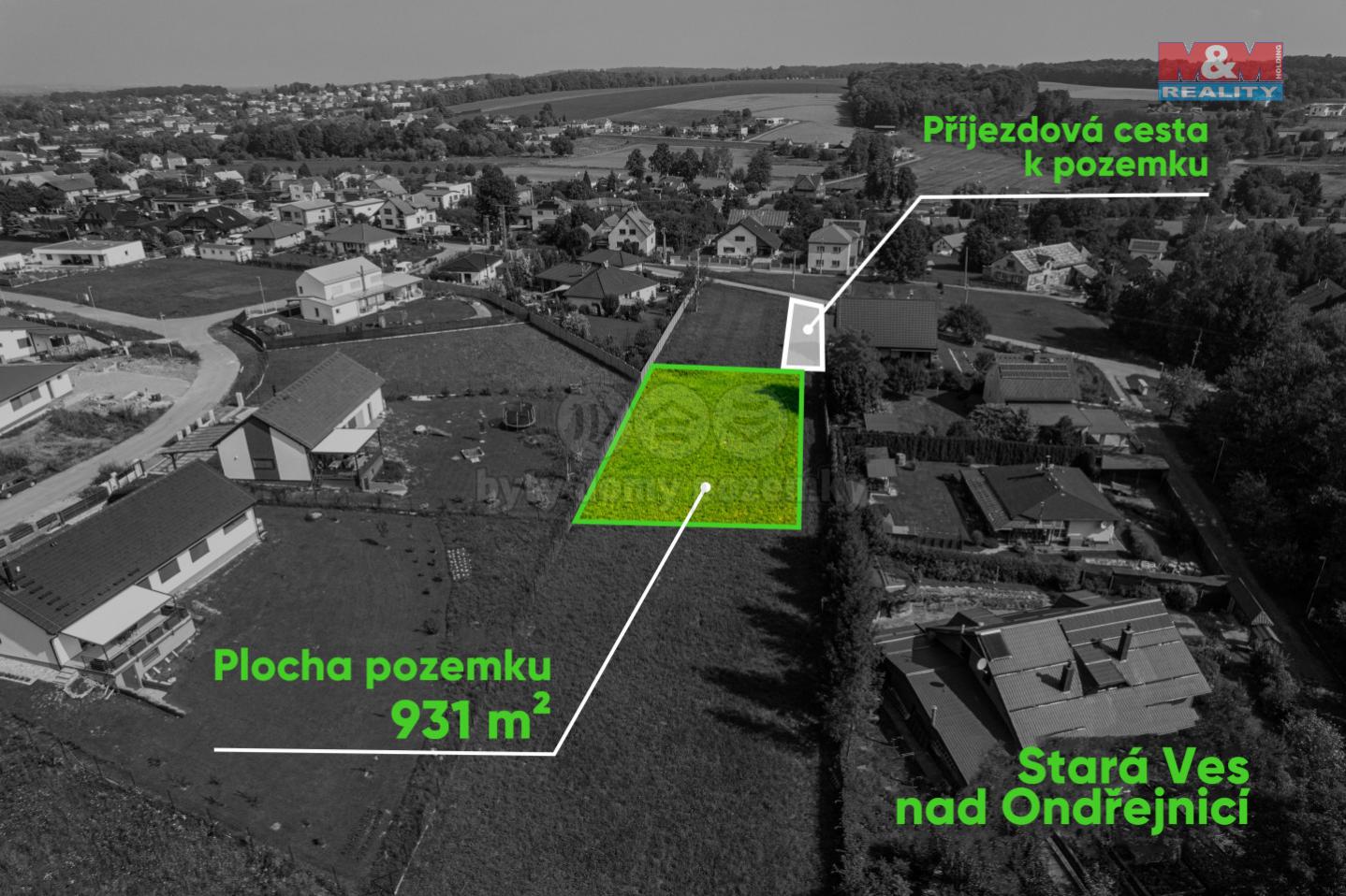 Prodej pozemku k bydlení, 1142 m, Stará Ves nad Ondřejnicí, obrázek č. 1