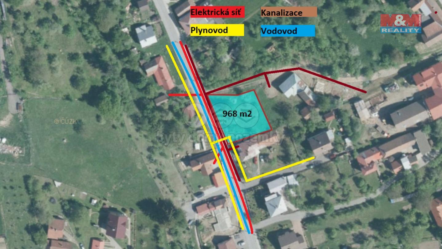 Prodej pozemku k bydlení, 968 m, Lačnov, obrázek č. 1