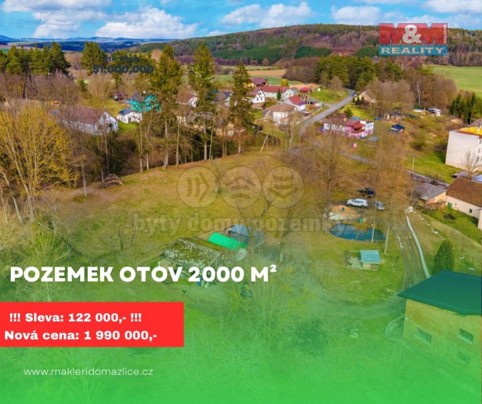 Prodej pozemku k bydlení, 2000 m, Otov, obrázek č. 3