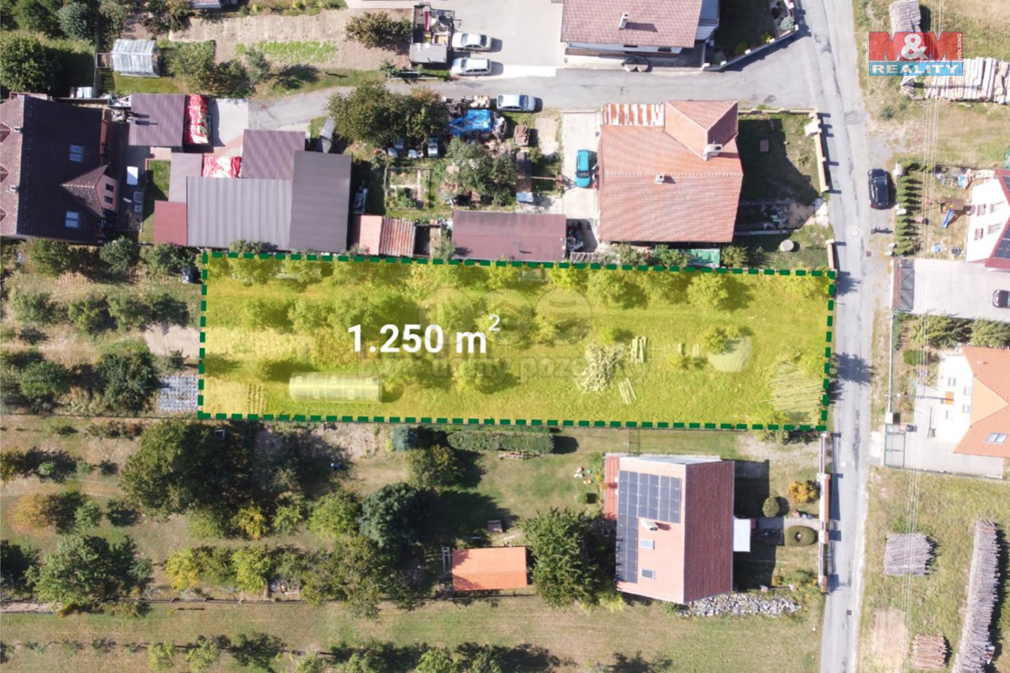 Prodej pozemku k bydlení, 1250 m, Přibyslavice, obrázek č. 1