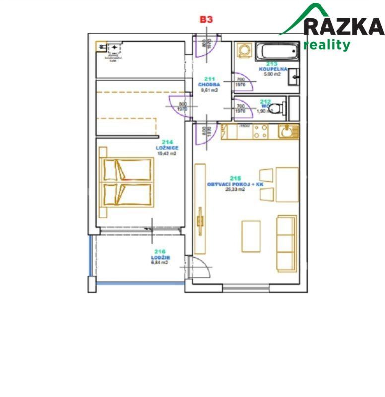 2+1 v novém bytovém domě v Klatovech - 75,3 m2, obrázek č. 2