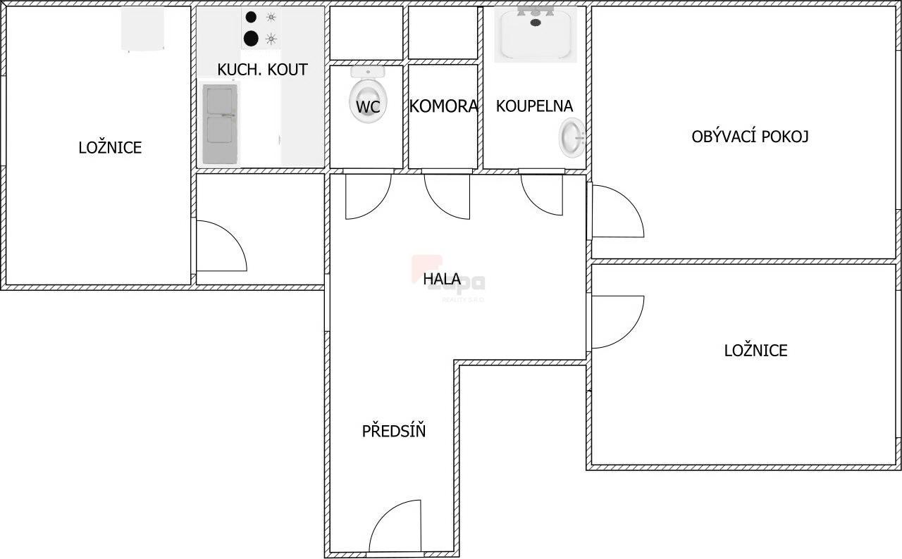 Prodej světlého bytu 3+kk 89 m2, Praha 3 Žižkov, cihlový dům, obrázek č.15