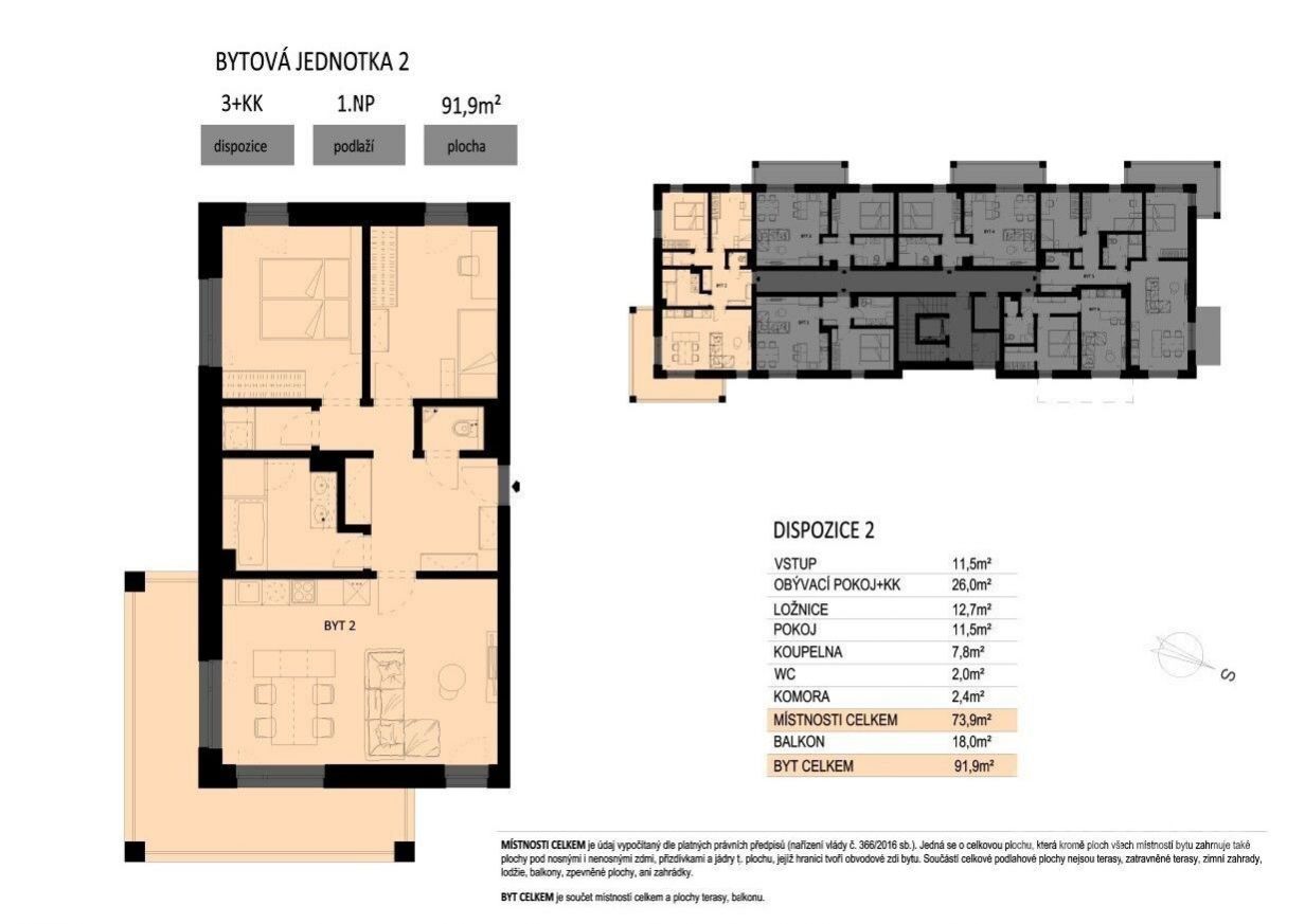 Prodej bytu 3+kk, 91,9 m2, Světlá nad Sázavou, obrázek č. 2